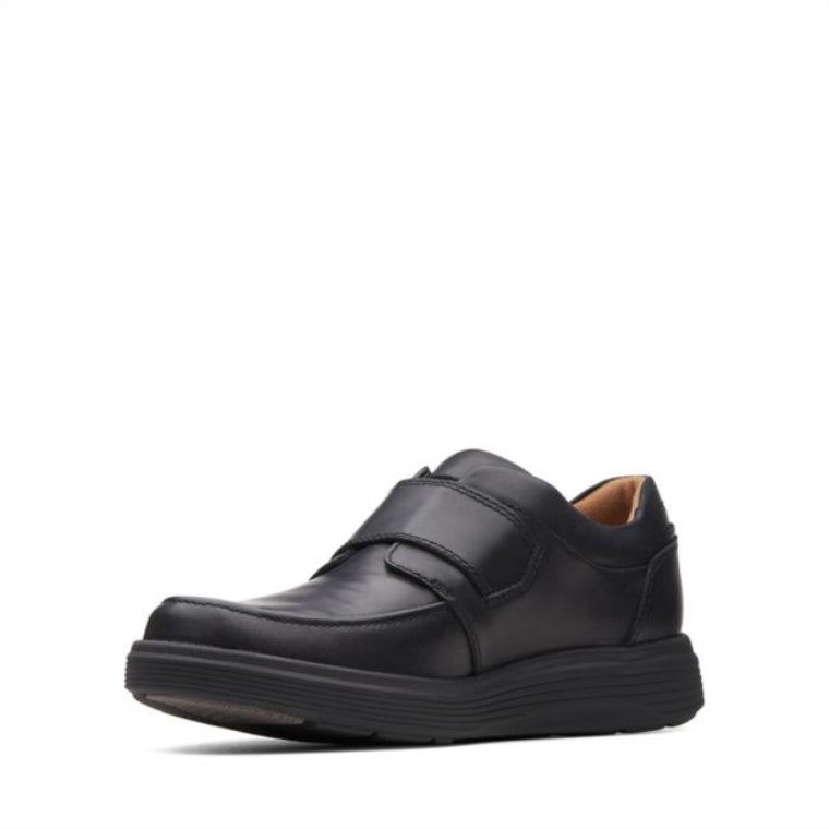 Cuero Negro Clarks Un Abode Correa Cuero Negro