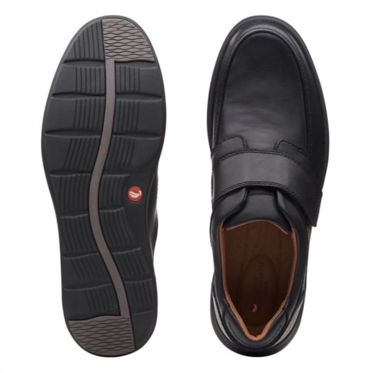 Cuero Negro Clarks Un Abode Correa Cuero Negro