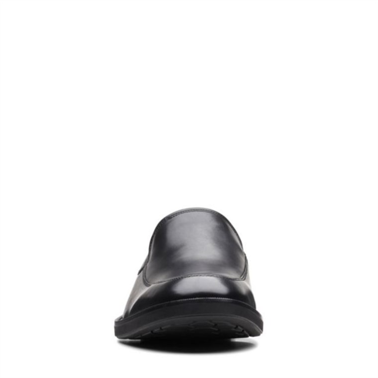 Cuero Negro Clarks Un Hugh Step Cuero Negro
