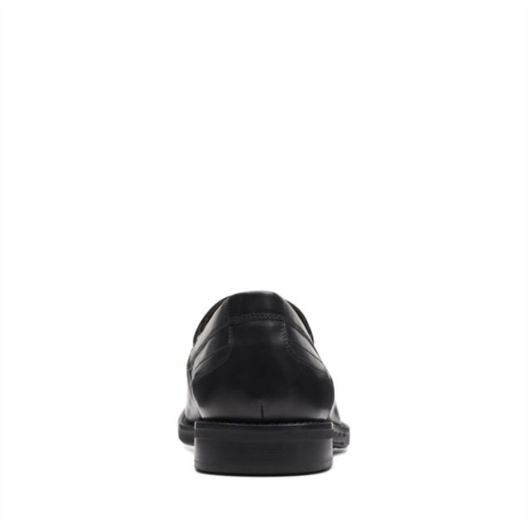 Cuero Negro Clarks Un Hugh Step Cuero Negro