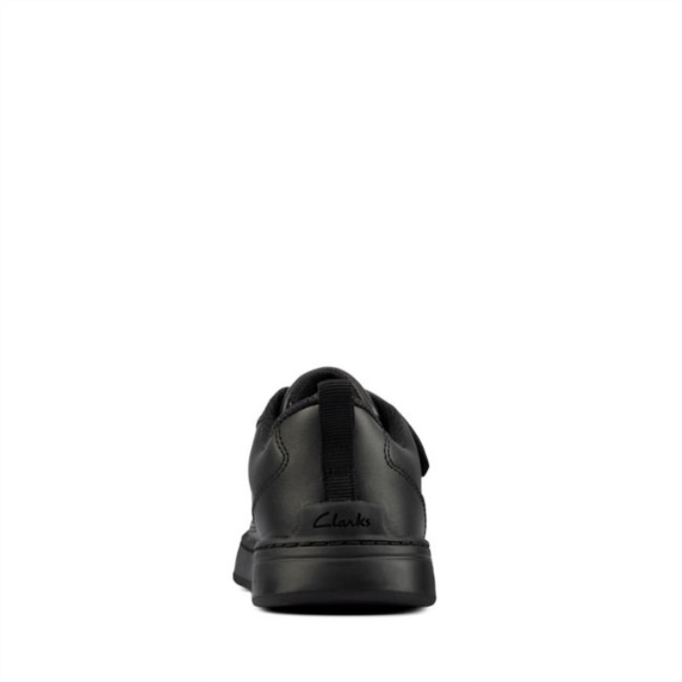 Cuero Negro Clarks Vibrante G Bajo Niño Cuero Negro