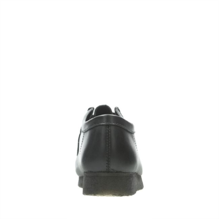 Cuero Negro Clarks Wallabee Cuero Negro