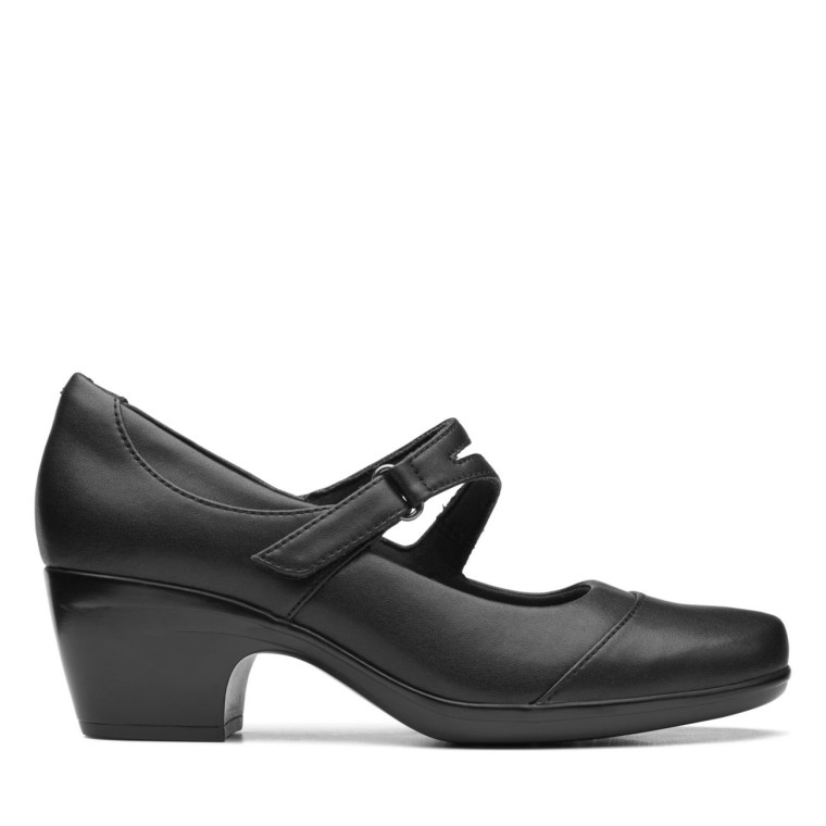 Cuero Negro Emily Clover Cuero Negro Clarks