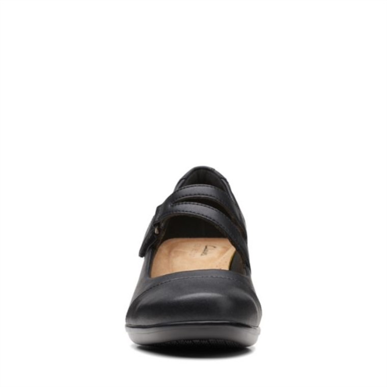 Cuero Negro Emily Clover Cuero Negro Clarks
