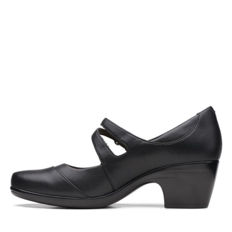 Cuero Negro Emily Clover Cuero Negro Clarks