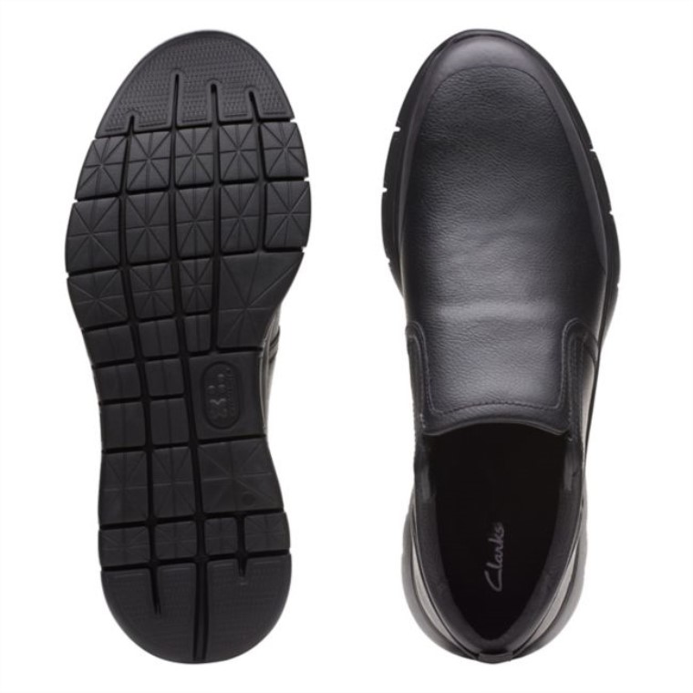 Slip Lt De Cuero Negro Clarks De Cuero Negro
