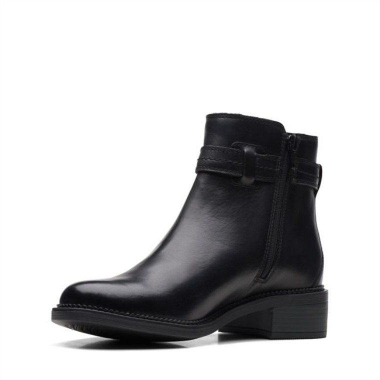 Cuero Negro Maye Facilidad Cuero Negro Clarks
