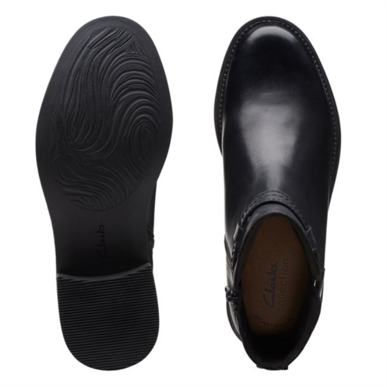 Cuero Negro Maye Facilidad Cuero Negro Clarks