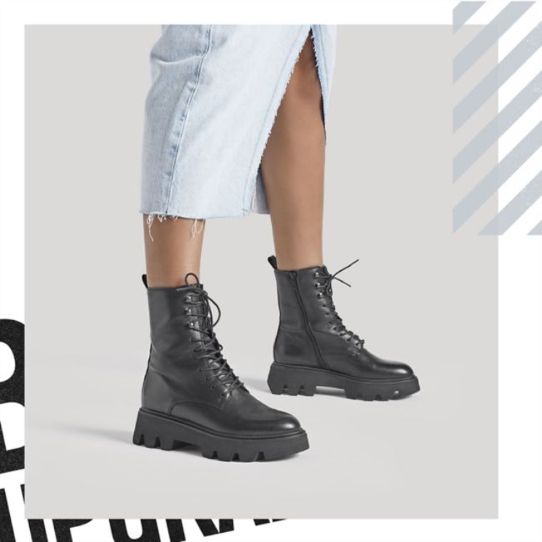Cuero Negro Motivo 20 Cordón Cuero Negro Clarks