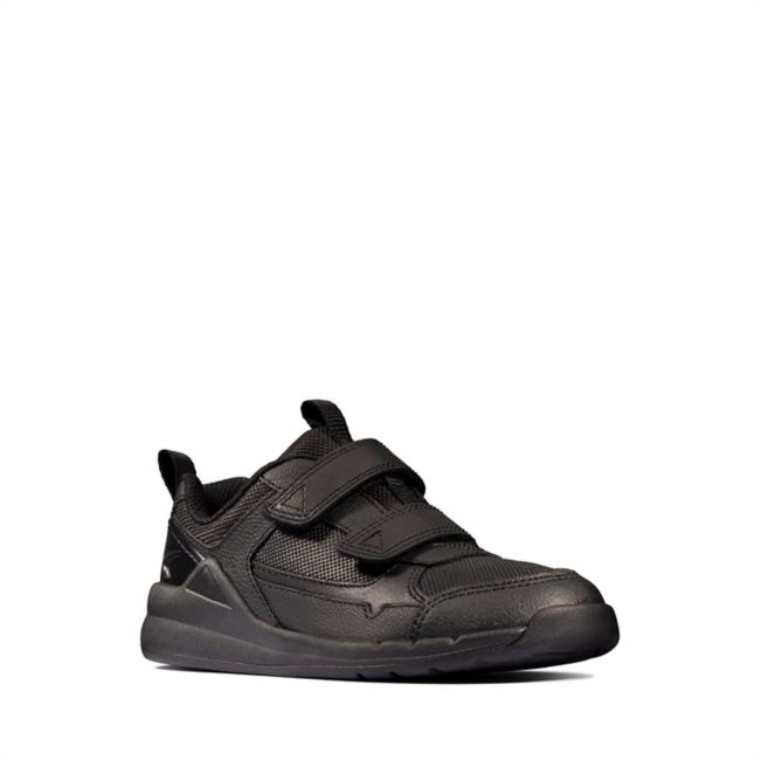 Cuero Negro Orbit Sprint Niño Cuero Negro Clarks
