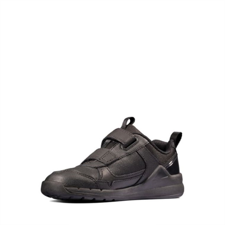 Cuero Negro Orbit Sprint Niño Cuero Negro Clarks