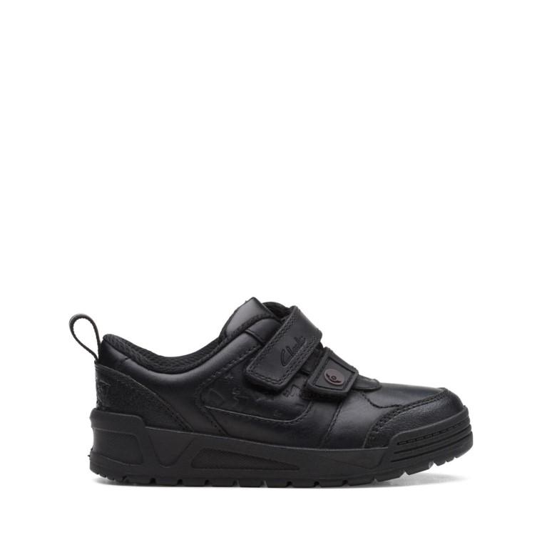 Cuero Negro Palmer Mist Niño Cuero Negro Clarks