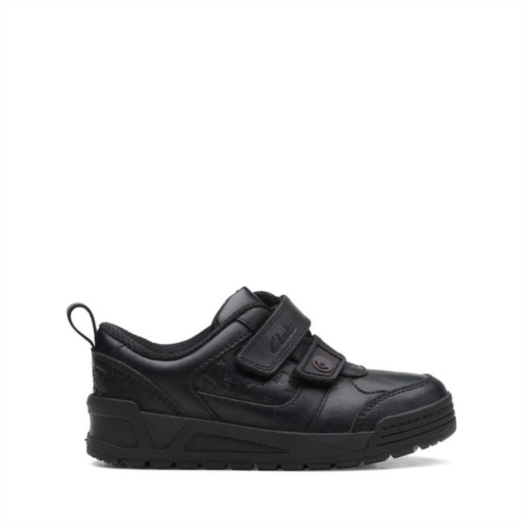 Cuero Negro Palmer Mist Niño Cuero Negro Clarks