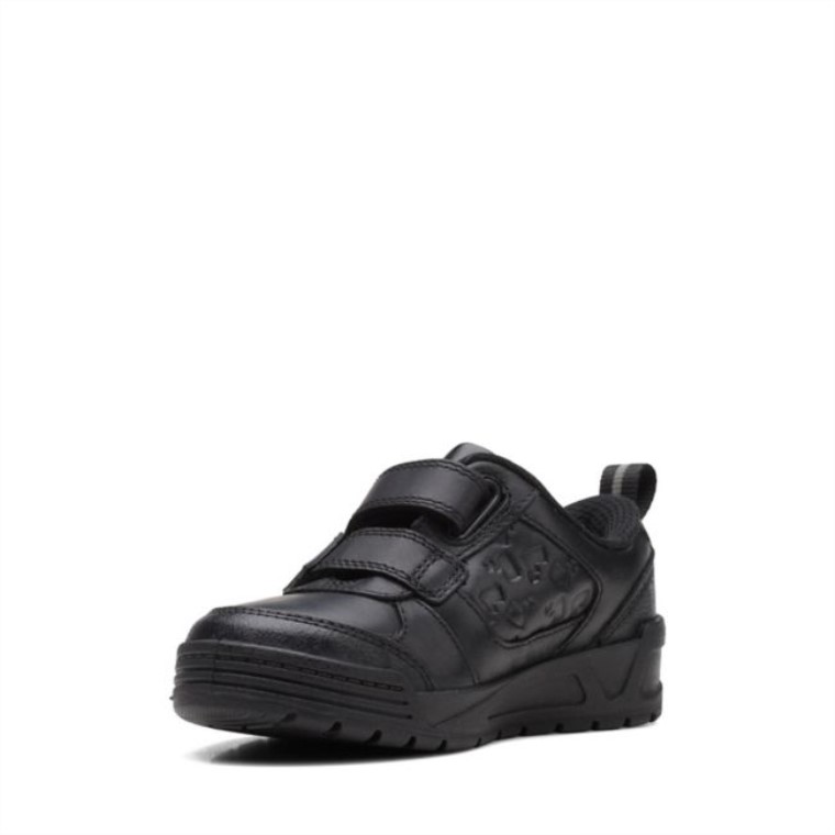 Cuero Negro Palmer Mist Niño Cuero Negro Clarks