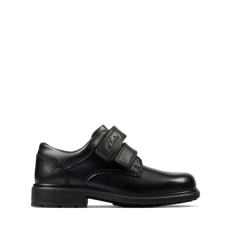 Cuero Negro Remi Pace Niño Cuero Negro Clarks