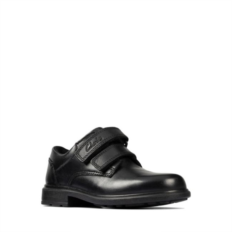 Cuero Negro Remi Pace Niño Cuero Negro Clarks