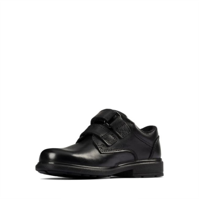 Cuero Negro Remi Pace Niño Cuero Negro Clarks