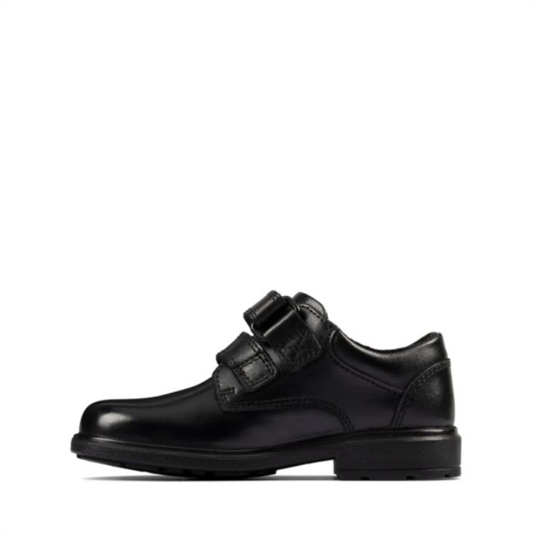 Cuero Negro Remi Pace Niño Cuero Negro Clarks