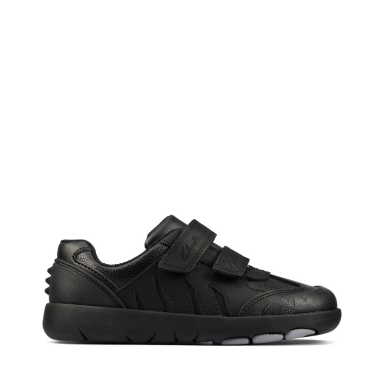 Cuero Negro Rex Stride Kid Cuero Negro Clarks