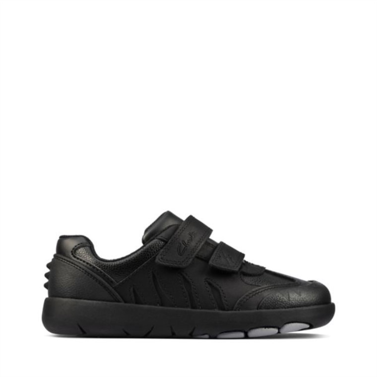 Cuero Negro Rex Stride Kid Cuero Negro Clarks