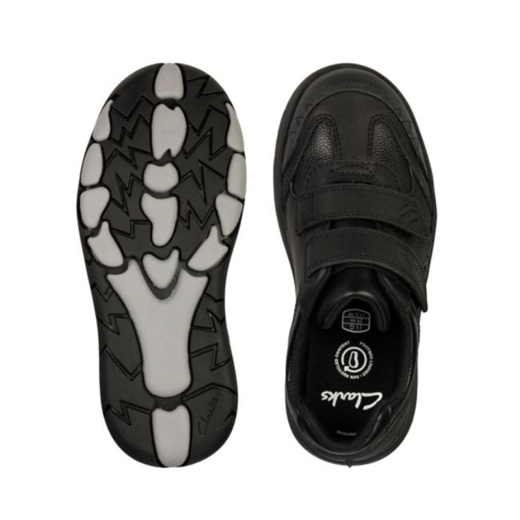 Cuero Negro Rex Stride Kid Cuero Negro Clarks