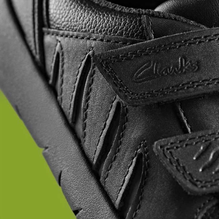 Cuero Negro Rex Stride Kid Cuero Negro Clarks