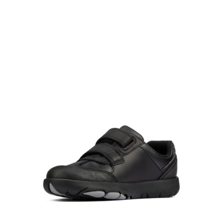 Cuero Negro Rex Stride Kid Cuero Negro Clarks