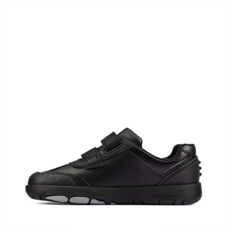 Cuero Negro Rex Stride Kid Cuero Negro Clarks