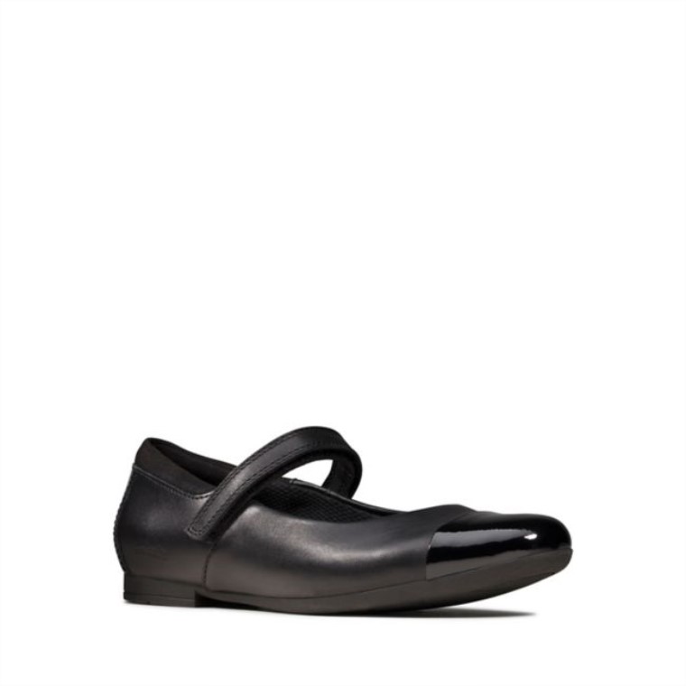 Cuero Negro Scala Gem Niño Cuero Negro Clarks