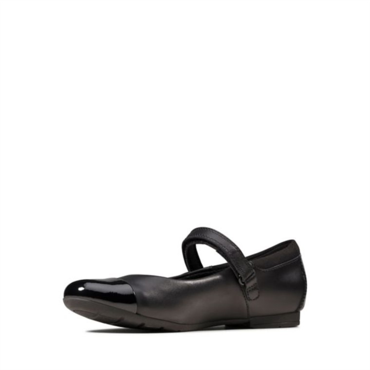 Cuero Negro Scala Gem Niño Cuero Negro Clarks