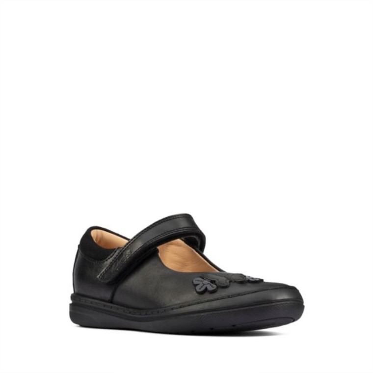 Scooter De Cuero Negro Daisy Niño Cuero Negro Clarks