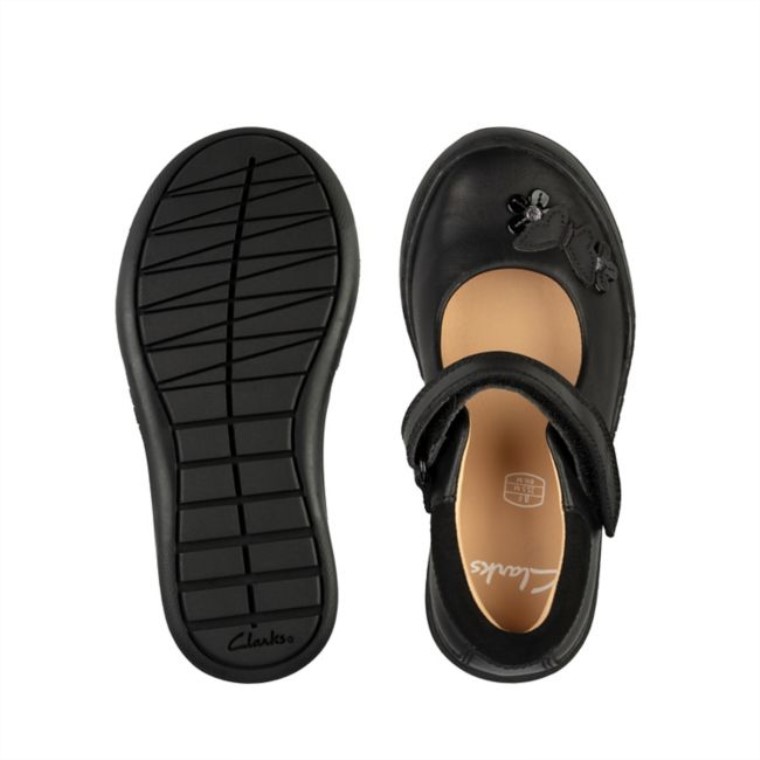 Scooter De Cuero Negro Daisy Niño Cuero Negro Clarks
