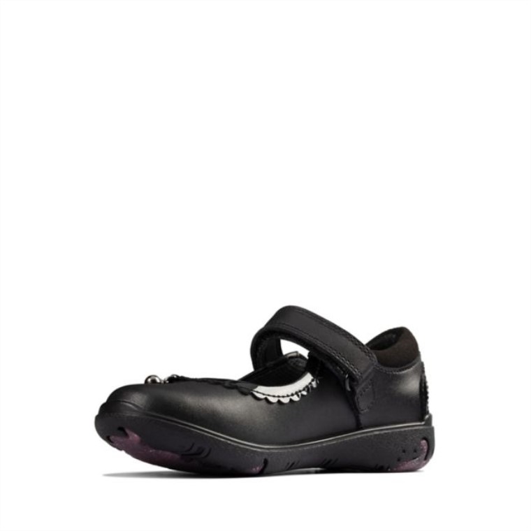 Cuero Negro Sea Shimmer Niño Cuero Negro Clarks