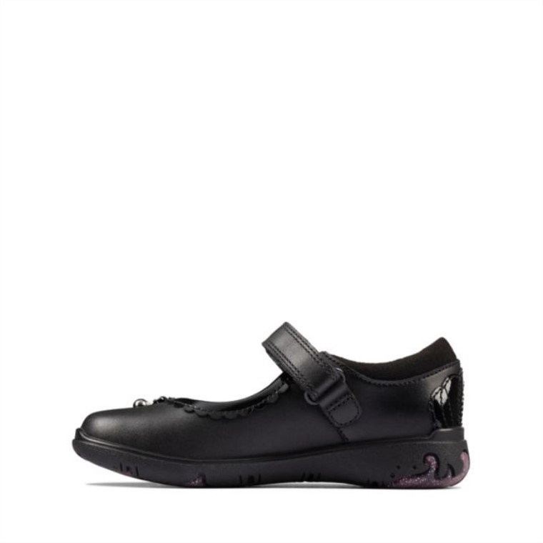 Cuero Negro Sea Shimmer Niño Cuero Negro Clarks