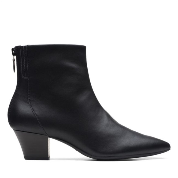 Botín Teresa De Piel Negra Clarks De Piel Negra