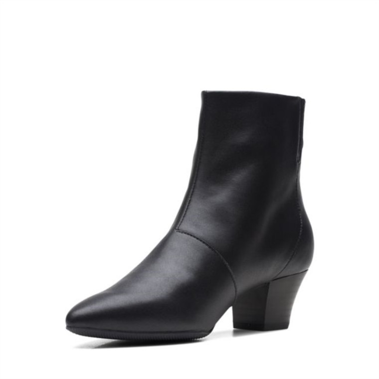 Botín Teresa De Piel Negra Clarks De Piel Negra