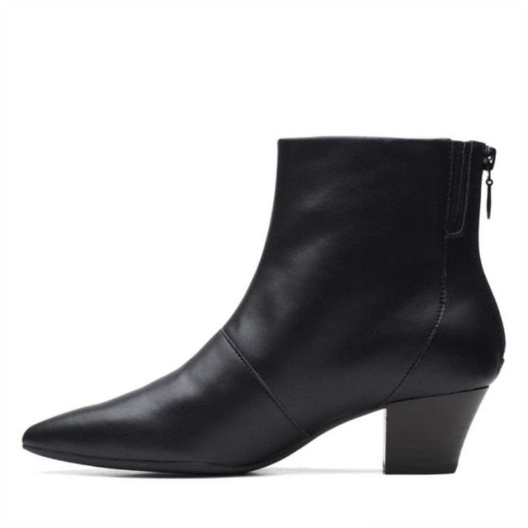 Botín Teresa De Piel Negra Clarks De Piel Negra