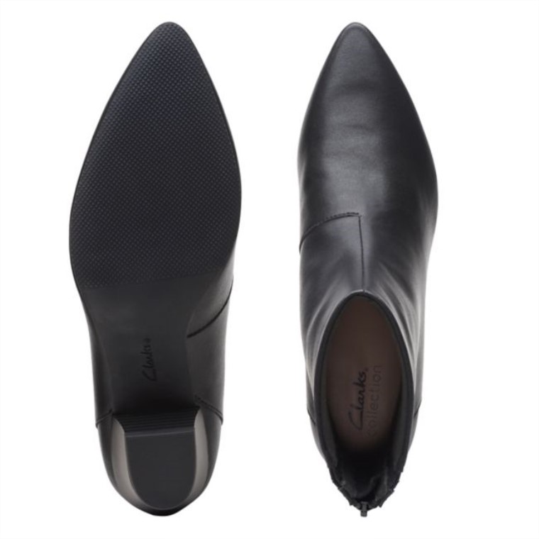 Botín Teresa De Piel Negra Clarks De Piel Negra