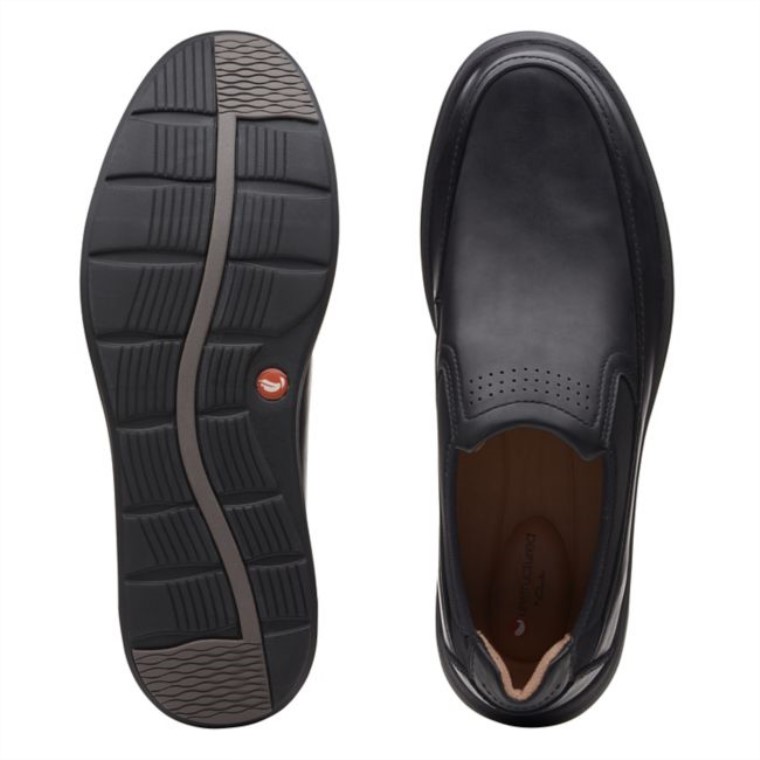 Cuero Negro Un Morada Ir Cuero Negro Clarks