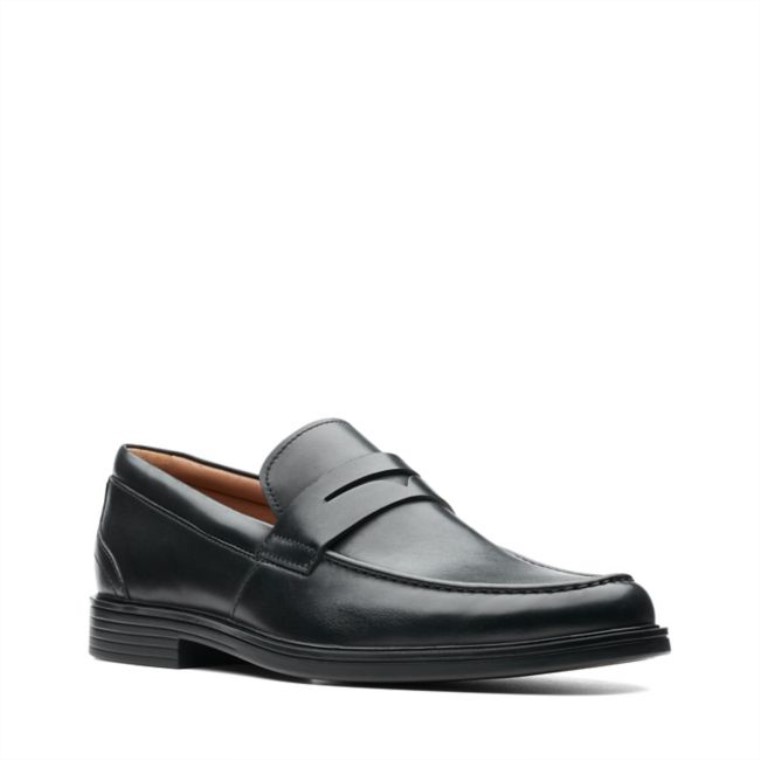 Cuero Negro Un Aldric Step Cuero Negro Clarks