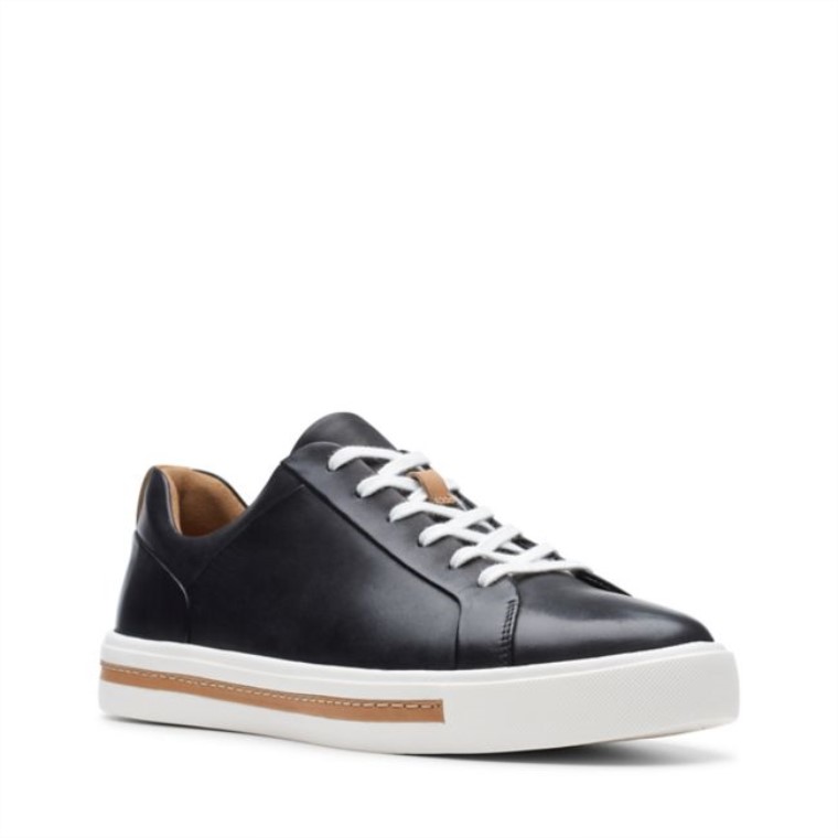 Cuero Negro Un Maui Encaje Cuero Negro Clarks