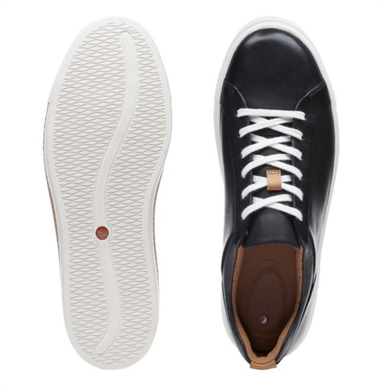 Cuero Negro Un Maui Encaje Cuero Negro Clarks