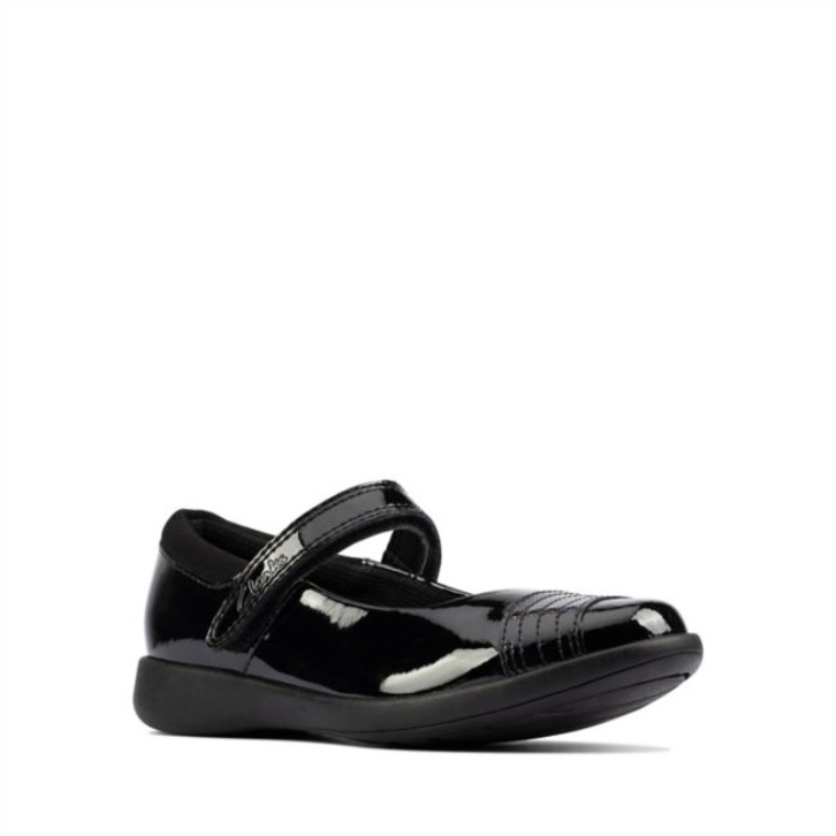 Charol Negro Clarks Etch Beam Kid Charol Negro