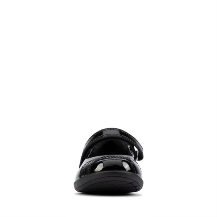 Charol Negro Clarks Etch Beam Niño Charol Negro