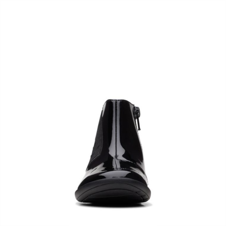 Charol Negro Clarks Etch Rastro Niño Charol Negro