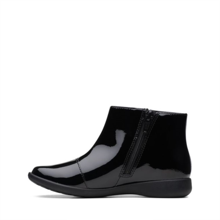 Charol Negro Clarks Etch Rastro Niño Charol Negro