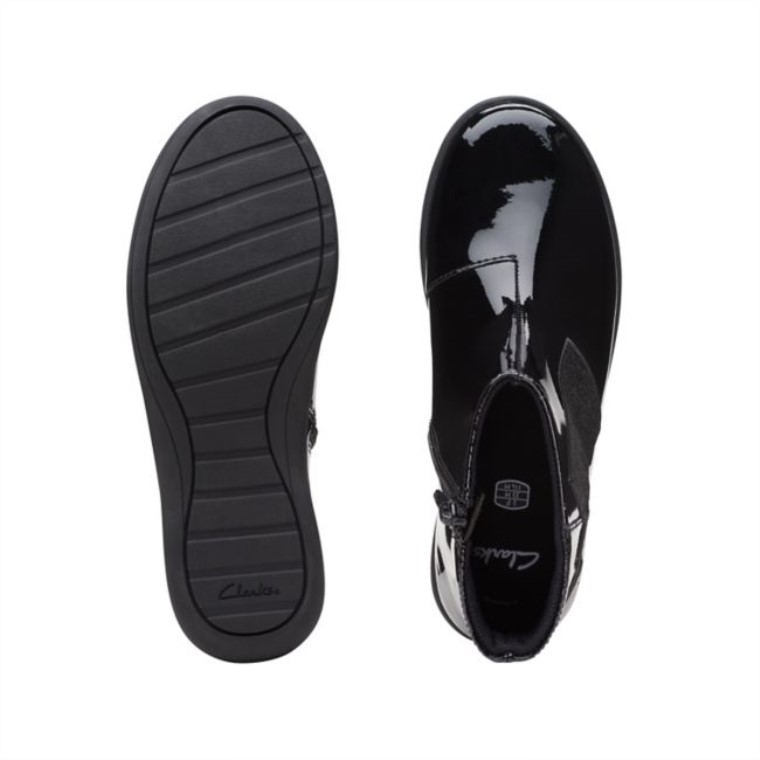 Charol Negro Clarks Etch Trail Charol Negro Más Antiguo