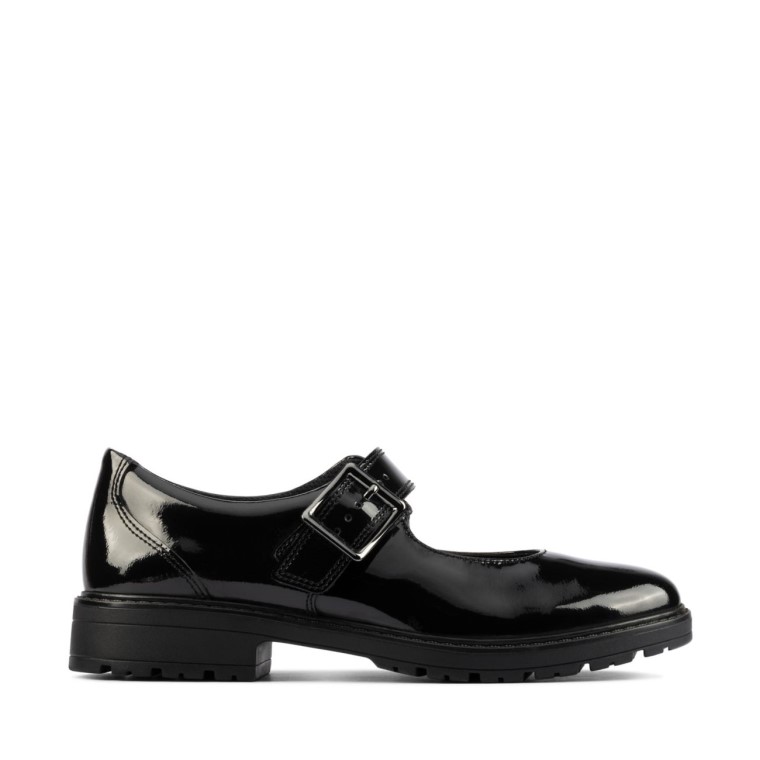 Charol Negro Clarks Loxham Walk Juventud Charol Negro