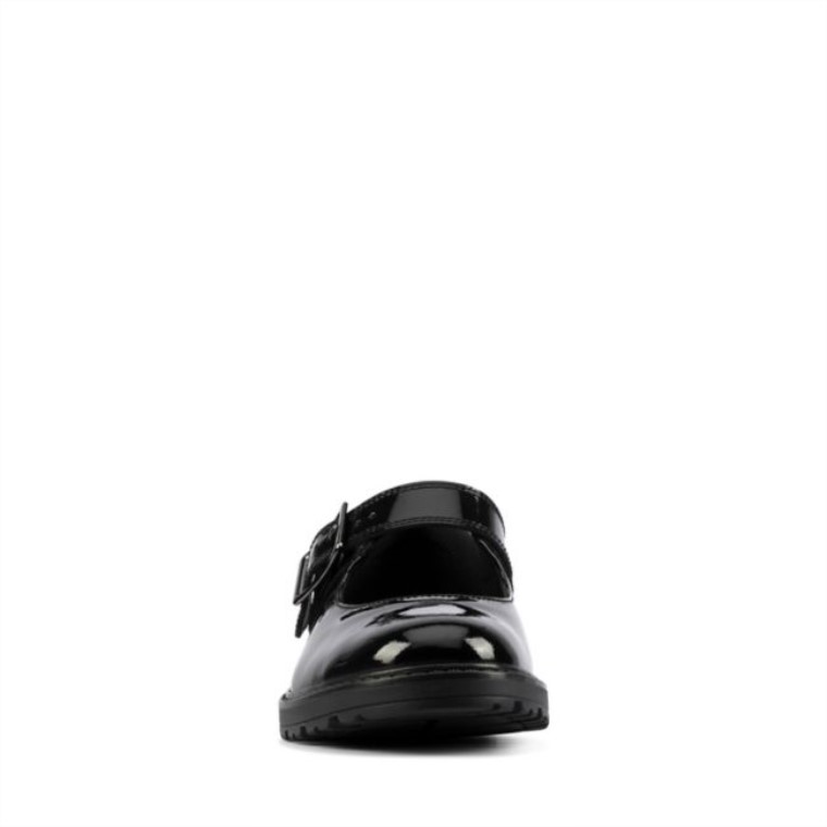 Charol Negro Clarks Loxham Walk Juventud Charol Negro