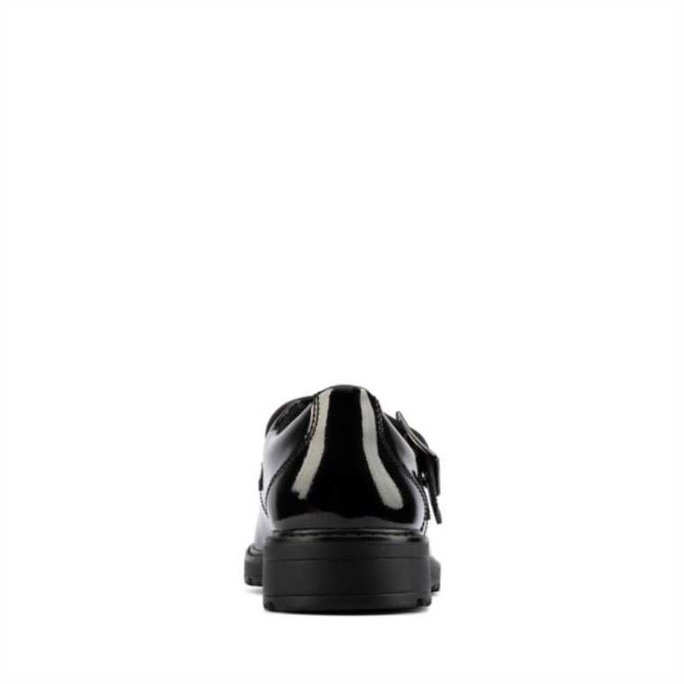 Charol Negro Clarks Loxham Walk Juventud Charol Negro